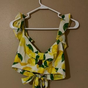 Ruffle strap crop top
